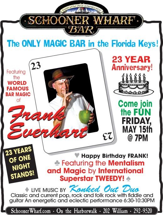 Schooner Wharf's Magician, Magic Frank 2019 flyer