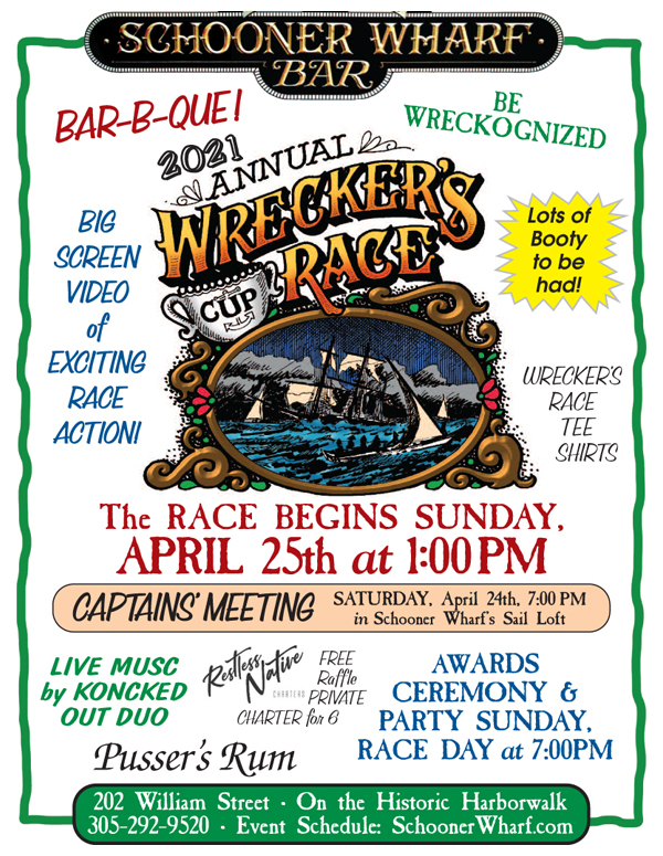 Schooner Wharf Wreckers Cup Race April Race Flyer